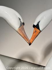 MaxSold Auction: Pair of White Porcelain Swan Planters with Hand-Painted Details - Ashland (Massachusetts, USA) PARTNER MANAGED Downsizing Online Auction - Old Connecticut Path