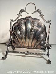 MaxSold Auction: Victorian Shell-Form Hinged Biscuit Server, Gilt Interior - Ashland (Massachusetts, USA) PARTNER MANAGED Downsizing Online Auction - Old Connecticut Path