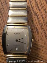 MaxSold Auction: Vintage Men's RADO Florence Two-Tone Tonneau Quartz Watch - Ashland (Massachusetts, USA) PARTNER MANAGED Downsizing Online Auction - Old Connecticut Path