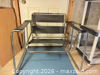MaxSold Auction: Wassily/Bauhaus Style Chrome Tubular Lounge Chair, Black Straps - Ashland (Massachusetts, USA) PARTNER MANAGED Downsizing Online Auction - Old Connecticut Path