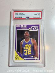 MaxSold Auction: 1989 Fleer #155 KARL MALONE Graded Hall of Famer PSA 8 Nm-MT  - Parker (Colorado, USA) SELLER MANAGED Commercial Liquidation Online Auction - Heritage Oak Drive