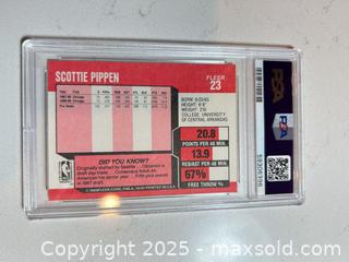 MaxSold Auction: 1989 Fleer #23 SCOTTIE PIPPEN Graded Hall of Famer PSA 9 Mint 2nd Year Card - Parker (Colorado, USA) SELLER MANAGED Commercial Liquidation Online Auction - Heritage Oak Drive