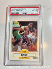 MaxSold Auction: 1990 Fleer Update #U-92 GARY PAYTON Graded Hall of Famer ROOKIE CARD PSA 8 NM-Mint - Seattle Supersonics - Parker (Colorado, USA) SELLER MANAGED Commercial Liquidation Online Auction - Heritage Oak Drive