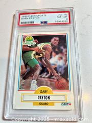 MaxSold Auction: 1990 Fleer Update #U-92 GARY PAYTON Graded Hall of Famer ROOKIE CARD PSA 8 NM-Mint - Seattle Supersonics - Parker (Colorado, USA) SELLER MANAGED Commercial Liquidation Online Auction - Heritage Oak Drive