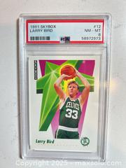 MaxSold Auction: 1991 Skybox #12 LARRY BIRD Graded Hall of Famer PSA 8 NM-Mint - Parker (Colorado, USA) SELLER MANAGED Commercial Liquidation Online Auction - Heritage Oak Drive