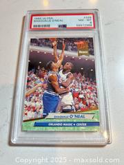 MaxSold Auction: 1992 Fleer Ultra #328 SHAQUILLE O'NEAL Graded Hall of Famer ROOKIE CARD PSA 8 NM-Mint - Parker (Colorado, USA) SELLER MANAGED Commercial Liquidation Online Auction - Heritage Oak Drive