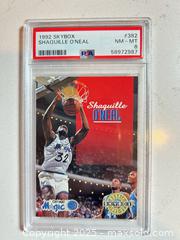 MaxSold Auction: 1992 Skybox #382 SHAQUILLE O'NEAL Graded Hall of Famer ROOKIE CARD PSA 8 NM-Mint - Parker (Colorado, USA) SELLER MANAGED Commercial Liquidation Online Auction - Heritage Oak Drive