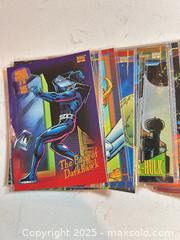 MaxSold Auction: 1993 Marvel Comics Skybox 149 Card Lot Feat. Ironman, Thanos, Loki, etc.  - Parker (Colorado, USA) SELLER MANAGED Commercial Liquidation Online Auction - Heritage Oak Drive