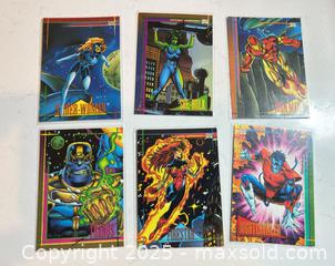MaxSold Auction: 1993 Marvel Comics Skybox 149 Card Lot Feat. Ironman, Thanos, Loki, etc.  - Parker (Colorado, USA) SELLER MANAGED Commercial Liquidation Online Auction - Heritage Oak Drive