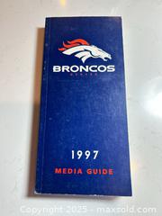 MaxSold Auction: 1997 DENVER BRONCOS Media Guide / Press Book - Parker (Colorado, USA) SELLER MANAGED Commercial Liquidation Online Auction - Heritage Oak Drive