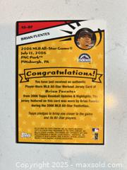 MaxSold Auction: 2006 Topps All Star Game Stitches Jersey Card Autograph BRIAN FUENTES Colorado Rockies - Parker (Colorado, USA) SELLER MANAGED Commercial Liquidation Online Auction - Heritage Oak Drive