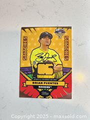 MaxSold Auction: 2006 Topps All Star Game Stitches Jersey Card Autograph BRIAN FUENTES Colorado Rockies - Parker (Colorado, USA) SELLER MANAGED Commercial Liquidation Online Auction - Heritage Oak Drive