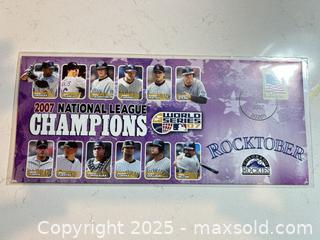 MaxSold Auction: 2007 Colorado Rockies "Rocktober" Commemorative 1st Day Postal Cover - Parker (Colorado, USA) SELLER MANAGED Commercial Liquidation Online Auction - Heritage Oak Drive