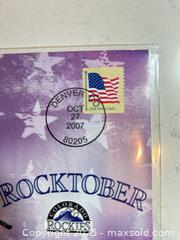 MaxSold Auction: 2007 Colorado Rockies "Rocktober" Commemorative 1st Day Postal Cover - Parker (Colorado, USA) SELLER MANAGED Commercial Liquidation Online Auction - Heritage Oak Drive