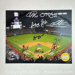 MaxSold Auction: 2007 NL Champs Team Signed x10 Colorado Rockies 8x10 Photo - Todd Helton, Francis, Hawpe, Corpas, Ubaldo, Atkins - Parker (Colorado, USA) SELLER MANAGED Commercial Liquidation Online Auction - Heritage Oak Drive