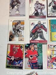 MaxSold Auction: 26X Card Lot of Avalanche Hall of Famer PATRICK ROY - Colorado Avalanche / Montreal Canadians - Parker (Colorado, USA) SELLER MANAGED Commercial Liquidation Online Auction - Heritage Oak Drive