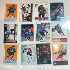MaxSold Auction: 36X Card Lot of Avalanche Hall of Famer JOE SAKIC - Colorado Avalanche / Quebec Nordiques - Parker (Colorado, USA) SELLER MANAGED Commercial Liquidation Online Auction - Heritage Oak Drive
