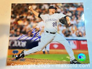MaxSold Auction: AARON COOK All Star Game - Signed 8x10 Photo - Colorado Rockies  - Parker (Colorado, USA) SELLER MANAGED Commercial Liquidation Online Auction - Heritage Oak Drive