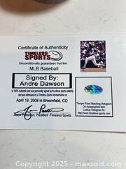 MaxSold Auction: ANDRE DAWSON Autographed MLB Baseball with "77 NL ROY" Inscription - Hall of Famer! - Parker (Colorado, USA) SELLER MANAGED Commercial Liquidation Online Auction - Heritage Oak Drive