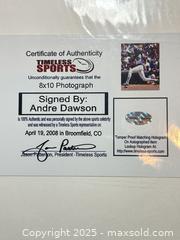 MaxSold Auction: ANDRE DAWSON Signed 8x10 Photo - Chicago Cubs Hall of Famer - Timeless Sports COA - Parker (Colorado, USA) SELLER MANAGED Commercial Liquidation Online Auction - Heritage Oak Drive