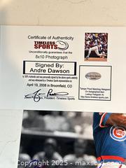 MaxSold Auction: ANDRE DAWSON Signed 8x10 Photo - Chicago Cubs Hall of Famer - Timeless Sports COA - Parker (Colorado, USA) SELLER MANAGED Commercial Liquidation Online Auction - Heritage Oak Drive
