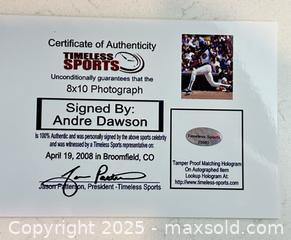 MaxSold Auction: ANDRE DAWSON Signed Mile High Stadium 1976 Denver Bears!  Hall of Famer - Rare Photo - Parker (Colorado, USA) SELLER MANAGED Commercial Liquidation Online Auction - Heritage Oak Drive