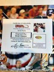 MaxSold Auction: BRAD HAWPE - Signed 8x10 Photo - Colorado Rockies - 2007 World Series   - Parker (Colorado, USA) SELLER MANAGED Commercial Liquidation Online Auction - Heritage Oak Drive
