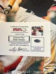 MaxSold Auction: BRAD HAWPE Autographed Colorado Rockies 16x20 Photograph - 2007 NL Champs! - Parker (Colorado, USA) SELLER MANAGED Commercial Liquidation Online Auction - Heritage Oak Drive