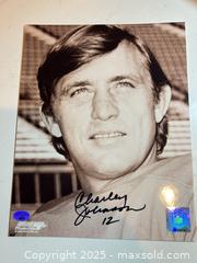 MaxSold Auction: CHARLEY JOHNSON Signed 8x10 Photo - Denver Broncos QB Legend Ring of Famer - Latitude Sports COA - Parker (Colorado, USA) SELLER MANAGED Commercial Liquidation Online Auction - Heritage Oak Drive