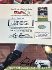 MaxSold Auction: CHRIS IANNETTA Autographed Colorado Rockies 8x10 Photo - 2007 NL Champs! - Parker (Colorado, USA) SELLER MANAGED Commercial Liquidation Online Auction - Heritage Oak Drive