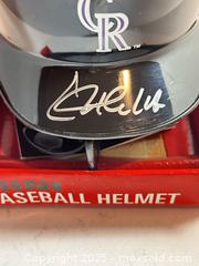 MaxSold Auction: CHRIS IANNETTA Autographed Colorado Rockies Mini Helmet - 2007 NL Champs! - Parker (Colorado, USA) SELLER MANAGED Commercial Liquidation Online Auction - Heritage Oak Drive