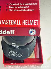MaxSold Auction: CHRIS IANNETTA Autographed Colorado Rockies Mini Helmet - 2007 NL Champs! - Parker (Colorado, USA) SELLER MANAGED Commercial Liquidation Online Auction - Heritage Oak Drive