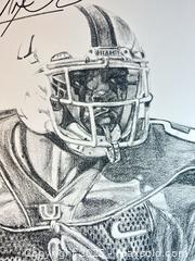 MaxSold Auction: CLINTON PORTIS Signed Miami Hurricanes 11x14 Lithograph/Print (Matted Print Ready for Framing) - Parker (Colorado, USA) SELLER MANAGED Commercial Liquidation Online Auction - Heritage Oak Drive