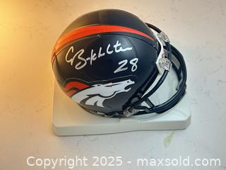 MaxSold Auction: Correll Buckhalter Autographed Denver Broncos Mini Helmet - Parker (Colorado, USA) SELLER MANAGED Commercial Liquidation Online Auction - Heritage Oak Drive