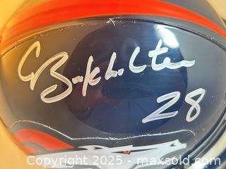 MaxSold Auction: Correll Buckhalter Autographed Denver Broncos Mini Helmet - Parker (Colorado, USA) SELLER MANAGED Commercial Liquidation Online Auction - Heritage Oak Drive