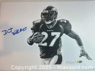 MaxSold Auction: Darrent Williams Signed Denver Broncos 11x14 Lithograph/Print - Parker (Colorado, USA) SELLER MANAGED Commercial Liquidation Online Auction - Heritage Oak Drive