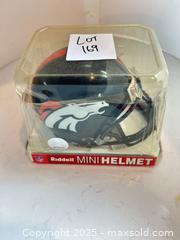 MaxSold Auction: DENVER BRONCOS Unsigned Riddell Mini Helmet - Parker (Colorado, USA) SELLER MANAGED Commercial Liquidation Online Auction - Heritage Oak Drive