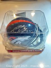 MaxSold Auction: Derek Wolfe #95 Autographed Denver Broncos Mini Helmet - Parker (Colorado, USA) SELLER MANAGED Commercial Liquidation Online Auction - Heritage Oak Drive