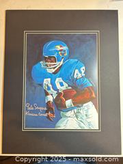 MaxSold Auction: Gale Sayers Univ. of Kansas Jayhawks Autographed 11x14 Lithograph "Kansas Comet" Hall of Fame - Parker (Colorado, USA) SELLER MANAGED Commercial Liquidation Online Auction - Heritage Oak Drive