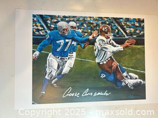 MaxSold Auction: GOOSE GONSULIN Signed Denver Broncos 11x14 Lithograph/Print - Ring of Famer! - Parker (Colorado, USA) SELLER MANAGED Commercial Liquidation Online Auction - Heritage Oak Drive
