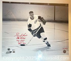 MaxSold Auction: GORDIE HOWE Mr. Hockey Autographed Ltd. Edition 16x20 Photo 4 Inscriptions - Parker (Colorado, USA) SELLER MANAGED Commercial Liquidation Online Auction - Heritage Oak Drive