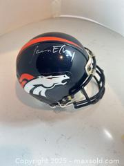 MaxSold Auction: JASON ELAM Autographed Denver Broncos Mini Helmet - Back to Back SB Champ and Ring of Famer! - Parker (Colorado, USA) SELLER MANAGED Commercial Liquidation Online Auction - Heritage Oak Drive