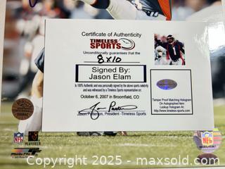 MaxSold Auction: JASON ELAM Signed 8x10 Photo — Denver Broncos (Ring of Fame)   - Parker (Colorado, USA) SELLER MANAGED Commercial Liquidation Online Auction - Heritage Oak Drive