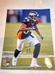 MaxSold Auction: JAVON WALKER Signed Denver Broncos 11x14 Photograph (LSM COA) - Parker (Colorado, USA) SELLER MANAGED Commercial Liquidation Online Auction - Heritage Oak Drive