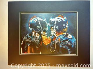 MaxSold Auction: JAY CUTLER and BRANDON MARSHALL Dual Signed Denver Broncos 11x14 Lithograph/Print (Matted Print Ready for Framing) - Parker (Colorado, USA) SELLER MANAGED Commercial Liquidation Online Auction - Heritage Oak Drive
