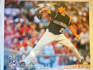 MaxSold Auction: JEFF FRANCIS Autographed Colorado Rockies 16x20 Photograph - 2007 NL Champs! - Parker (Colorado, USA) SELLER MANAGED Commercial Liquidation Online Auction - Heritage Oak Drive