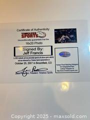 MaxSold Auction: JEFF FRANCIS Autographed Colorado Rockies 16x20 Photograph - 2007 NL Champs! - Parker (Colorado, USA) SELLER MANAGED Commercial Liquidation Online Auction - Heritage Oak Drive