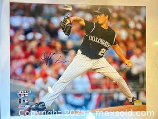 MaxSold Auction: JEFF FRANCIS Autographed Colorado Rockies 16x20 Photograph - 2007 NL Champs! - Parker (Colorado, USA) SELLER MANAGED Commercial Liquidation Online Auction - Heritage Oak Drive