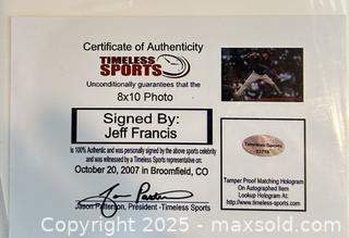 MaxSold Auction: Jeff Francis Signed 8x10 Photo - Colorado Rockies - Timeless Sports COA - Parker (Colorado, USA) SELLER MANAGED Commercial Liquidation Online Auction - Heritage Oak Drive