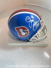 MaxSold Auction: JIM RYAN Autographed Denver Broncos Mini Helmet - Timeless Sports COA - Orange Crush Defense - Parker (Colorado, USA) SELLER MANAGED Commercial Liquidation Online Auction - Heritage Oak Drive